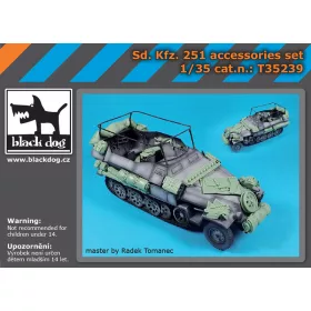   Black Dog T35239 Sd.Kfz. 251 accessories set makett dioráma kiegészítő (1/35)