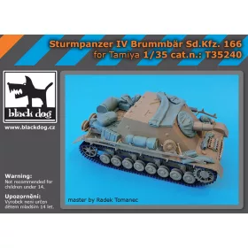   Black Dog T35240 Sturmpanzer IV Brummbar Sd.Kfz 166 Accessories for Tamiya makett dioráma kiegészítő (1/35)