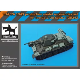   Black Dog T35243 T34/76 1943 production model accessories set for Tamiya makett dioráma kiegészítő (1/35)