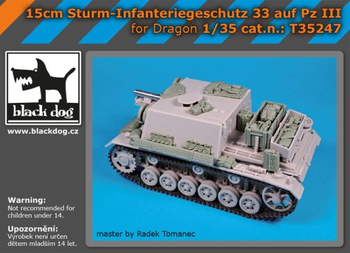 Black Dog T35247 Sturm-infanteriegeschutz 33 AUF PZ III for Dragon dioráma makett kiegészítő (1/35)