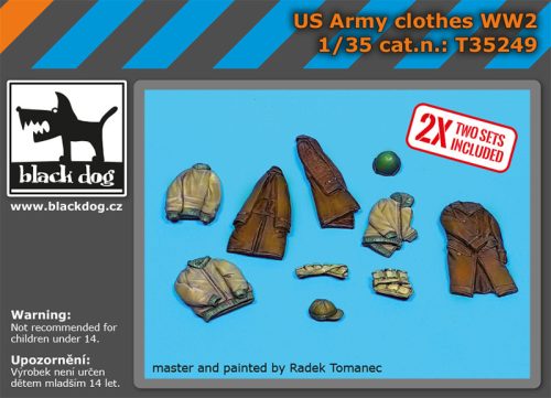 Black Dog T35249 US army clothes WW II dioráma makett kiegészítő (1/35)