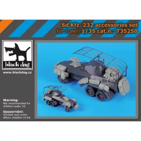   Black Dog T35250 Sd.Kfz 232 accessories set for Italeri dioráma makett kiegészítő (1/35)
