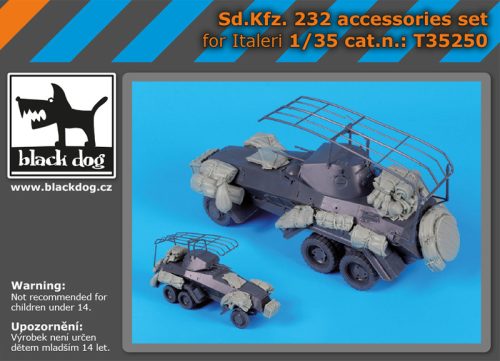 Black Dog T35250 Sd.Kfz 232 accessories set for Italeri dioráma makett kiegészítő (1/35)