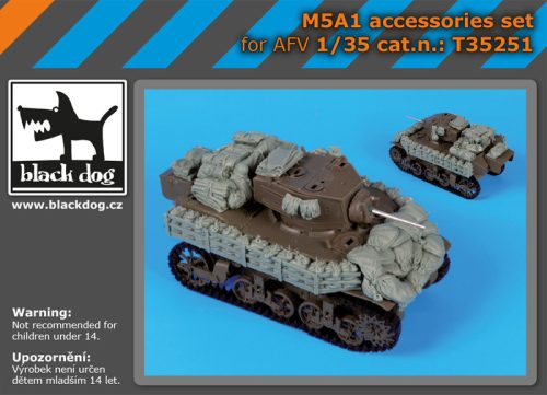 Black Dog T35251 M5A1 accessories set for AFV dioráma makett kiegészítő (1/35)