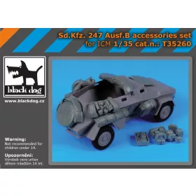   Black Dog T35260 Sd.Kfz 247 Ausf B accessories set for ICM dioráma makett kiegészítő (1/35)