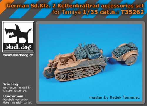 Black Dog T35262 German Sd.Kfz 2 Kettenkrattrad accessories set for Tamiya dioráma makett kiegészítő (1/35)