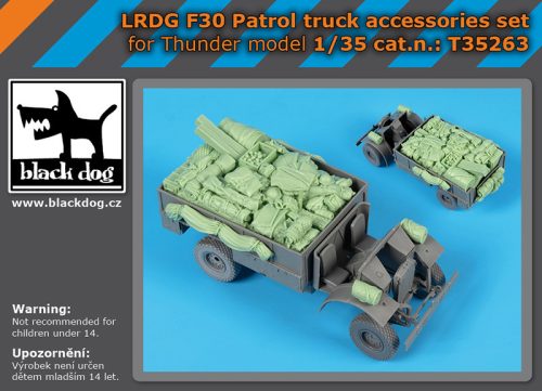 Black Dog T35263 LRDG F30 Patrol Truck accessories set for Thunder model dioráma makett kiegészítő (1/35)