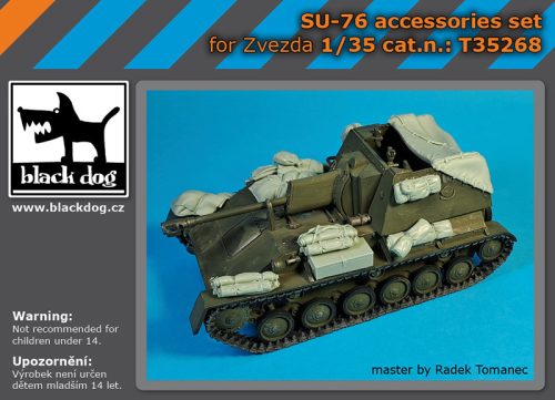 Black Dog T35268 SU -76 accessories set for Zvezda dioráma makett kiegészítő (1/35)