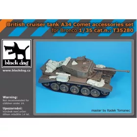   Black Dog T35280 British Cruiser Tank A 34 Comet accessories set dioráma makett kiegészítő (1/35)