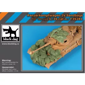   Black Dog T35281 German Panzerkampfwagen IV sandbags set for Tamiya dioráma makett kiegészítő (1/35)