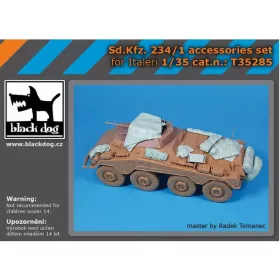   Black Dog T35285 German Sd.Kfz. 234/1 accessories set for Italeri dioráma makett kiegészítő (1/35)