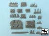 Black Dog T48003 US Sherman accessories set for Tamiya 32505, 36 resin parts makett dioráma kiegészítő (1/48)