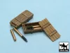 Black Dog T48014 King Tiger ammo boxes 10 boxes + ammo makett dioráma kiegészítő (1/48)