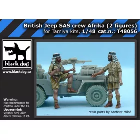   Black Dog T48056 British SAS Jeep Crew Afrika (2 figures) for Tamiya kits makett dioráma kiegészítő (1/48)