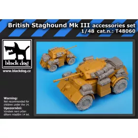   Black Dog T48060 British Staghound Mk III accessories set for Bronco models makett dioráma kiegészítő (1/48)