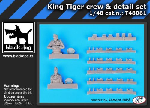 Black Dog T48061Jag Tiger tank crew plus detail set for Tamiya makett dioráma kiegészítő (1/48)