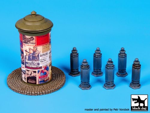 Black Dog T48062 Poster pillar Germany-Italy makett dioráma kiegészítő (1/48)