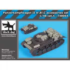   Black Dog T48064 Panzerkampfwagen II ABC accessories set for Tamiya makett dioráma kiegészítő (1/48)