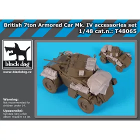   Black Dog T48065 British 7 ton armored car Mk. IV accessories set for Tamiya makett dioráma kiegészítő (1/48)