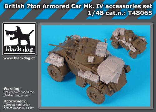 Black Dog T48065 British 7 ton armored car Mk. IV accessories set for Tamiya makett dioráma kiegészítő (1/48)