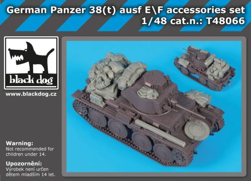 Black Dog T48066 German panzer 38t ausf EF accessories set for Tamiya makett dioráma kiegészítő (1/48)