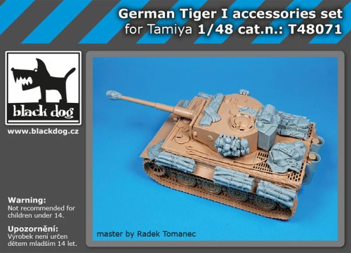 Black Dog T48071 German Tiger I accessories set for Tamiya makett dioráma kiegészítő (1/48)