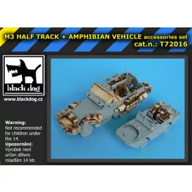   Black Dog T72016 M3 Half Track +amphibian vehicle for Trumpeter makett dioráma kiegészítő (1/72)