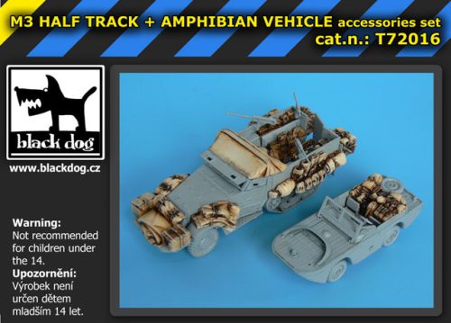 Black Dog T72016 M3 Half Track +amphibian vehicle for Trumpeter makett dioráma kiegészítő (1/72)