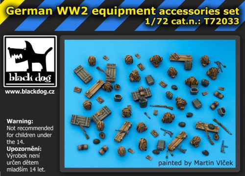 Black Dog T72033 German WW II equipment makett dioráma kiegészítő (1/72)