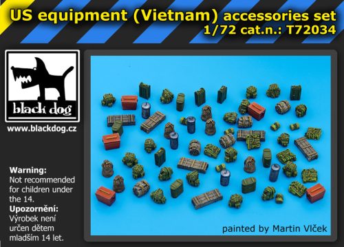 Black Dog T72034 US equipment Vietnam makett dioráma kiegészítő (1/72)