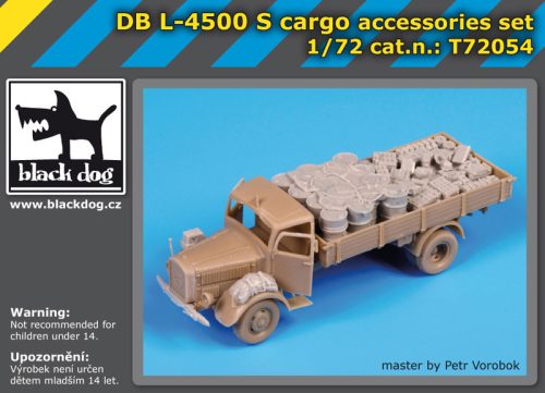 Black Dog T72054 DBL-4500 S cargo accessories set for Schaton modellbau makett dioráma kiegészítő (1/72)