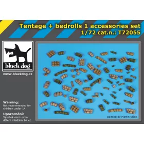   Black Dog T72055 Tentage plus bedrols 1 accessories set makett dioráma kiegészítő (1/72)