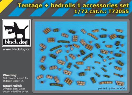 Black Dog T72055 Tentage plus bedrols 1 accessories set makett dioráma kiegészítő (1/72)