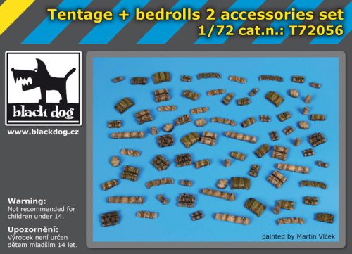 Black Dog T72056 Tentage plus bedrols 2 accessories set makett dioráma kiegészítő (1/72)