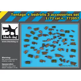   Black Dog T72057 Tentage plus bedrols 3 accessories set makett dioráma kiegészítő (1/72)