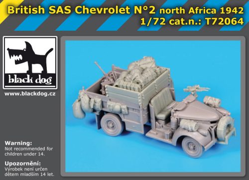 Black Dog T72064 British SAS chevrolet N°2 Nortr Africa 1942 for Dragon makett dioráma kiegészítő (1/72)