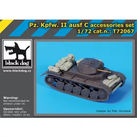   Black Dog T72067 Pz Kpfw II ausf C accessories set for S -model makett dioráma kiegészítő (1/72)