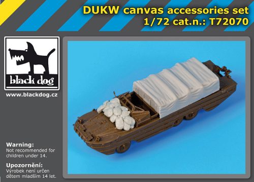 Black Dog T72070 DUKW canvas accessories set for Italeri makett dioráma kiegészítő (1/72)