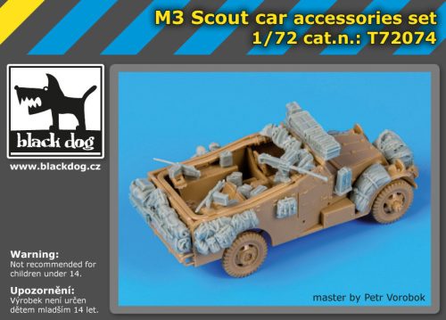 Black Dog T72074 M 3 Scout car accessories set for Italeri makett dioráma kiegészítő (1/72)