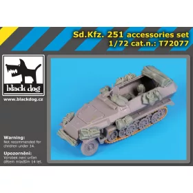   Black Dog T72077 Sd.Kfz.251 accessories set for Dragon makett dioráma kiegészítő (1/72)