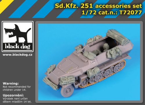 Black Dog T72077 Sd.Kfz.251 accessories set for Dragon makett dioráma kiegészítő (1/72)