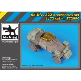   Black Dog T72090 Sd.Kfz 222 accessories set for Dragon makett dioráma kiegészítő (1/72)