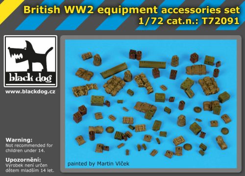 Black Dog T72091 British WW II equipment accessories set makett dioráma kiegészítő (1/72)