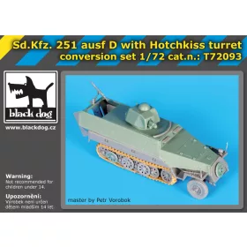  Black Dog T72093 Sd.Kfz.251 ausf D with Hotchkiss turret conv.set for Dragon makett dioráma kiegészítő (1/72)