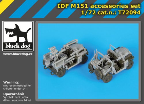 Black Dog T72094 IDF M-151 accessories set for S -model makett dioráma kiegészítő (1/72)