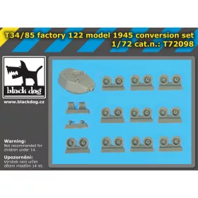   Black Dog T72098 T 3485 factory 122 model 1945 conversion set for Trumpeter makett dioráma kiegészítő (1/72)