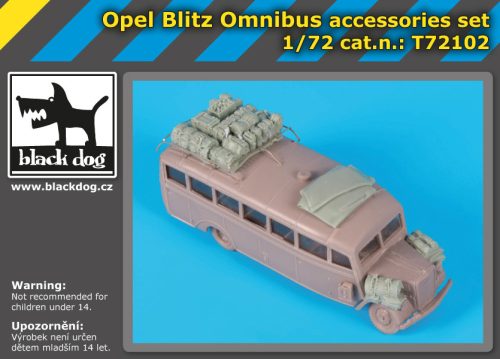 Black Dog T72102 Opel Blitz Omnibus accessories set for Roden makett dioráma kiegészítő (1/72)