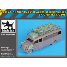   Black Dog T72105 Opel 3.6-47 Omnibus Stabwagen accessories set for Roden makett dioráma kiegészítő (1/72)