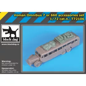   Black Dog T72106 Voman Omnibus 7 or 660 accessories set for Roden makett dioráma kiegészítő (1/72)