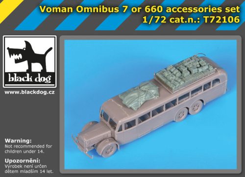 Black Dog T72106 Voman Omnibus 7 or 660 accessories set for Roden makett dioráma kiegészítő (1/72)